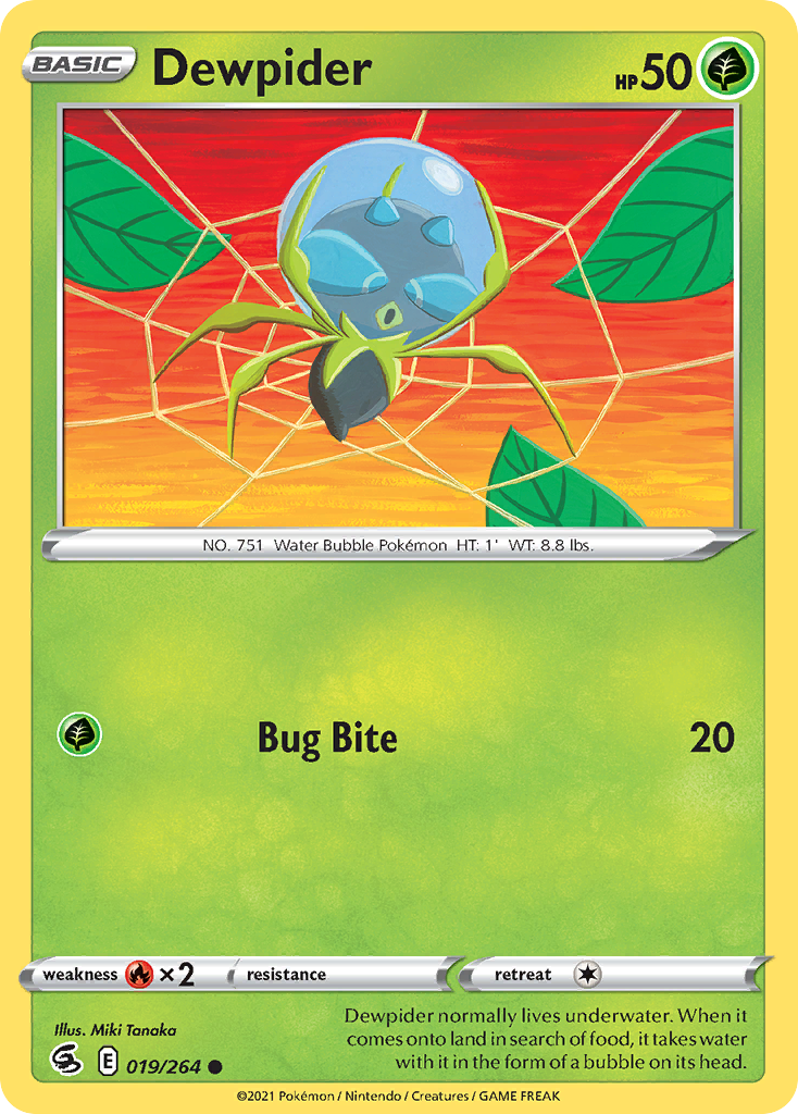 Dewpider card