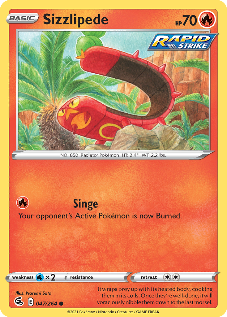 Sizzlipede card