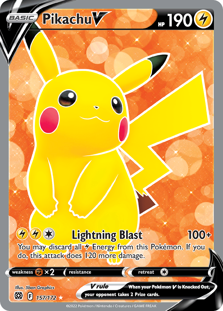 Pikachu V card