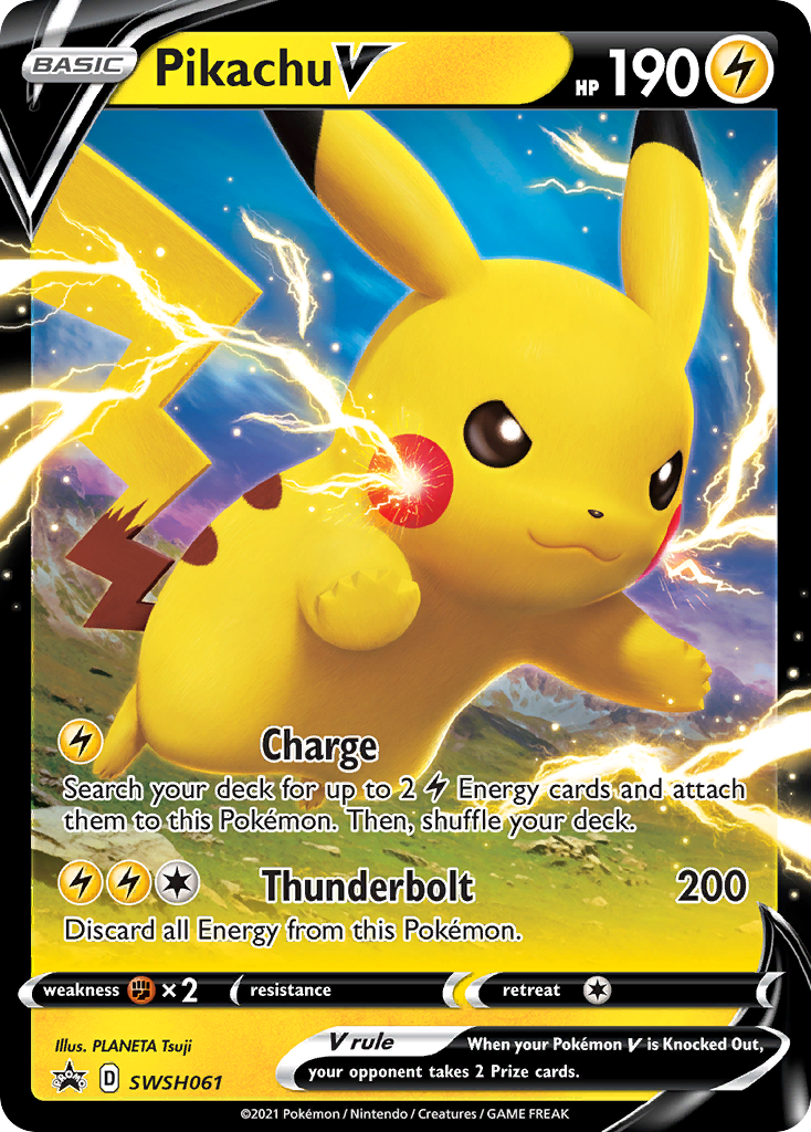 Pikachu V card