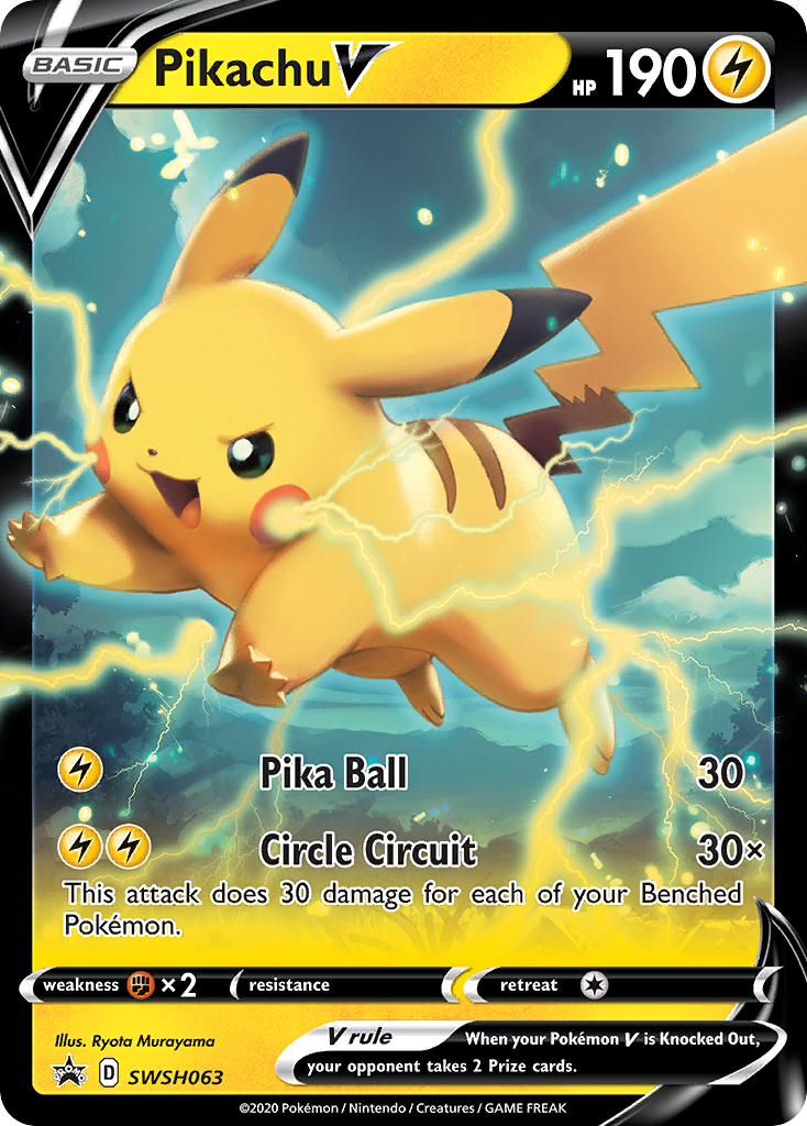 Pikachu V card