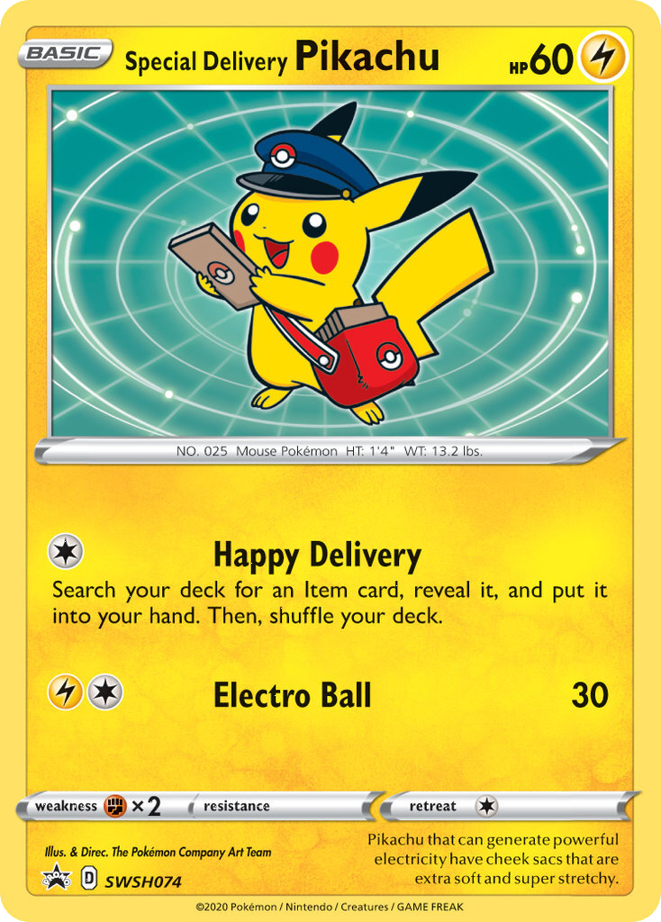 Special Delivery Pikachu card