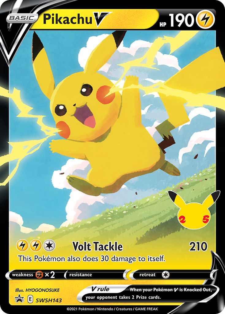 Pikachu V card