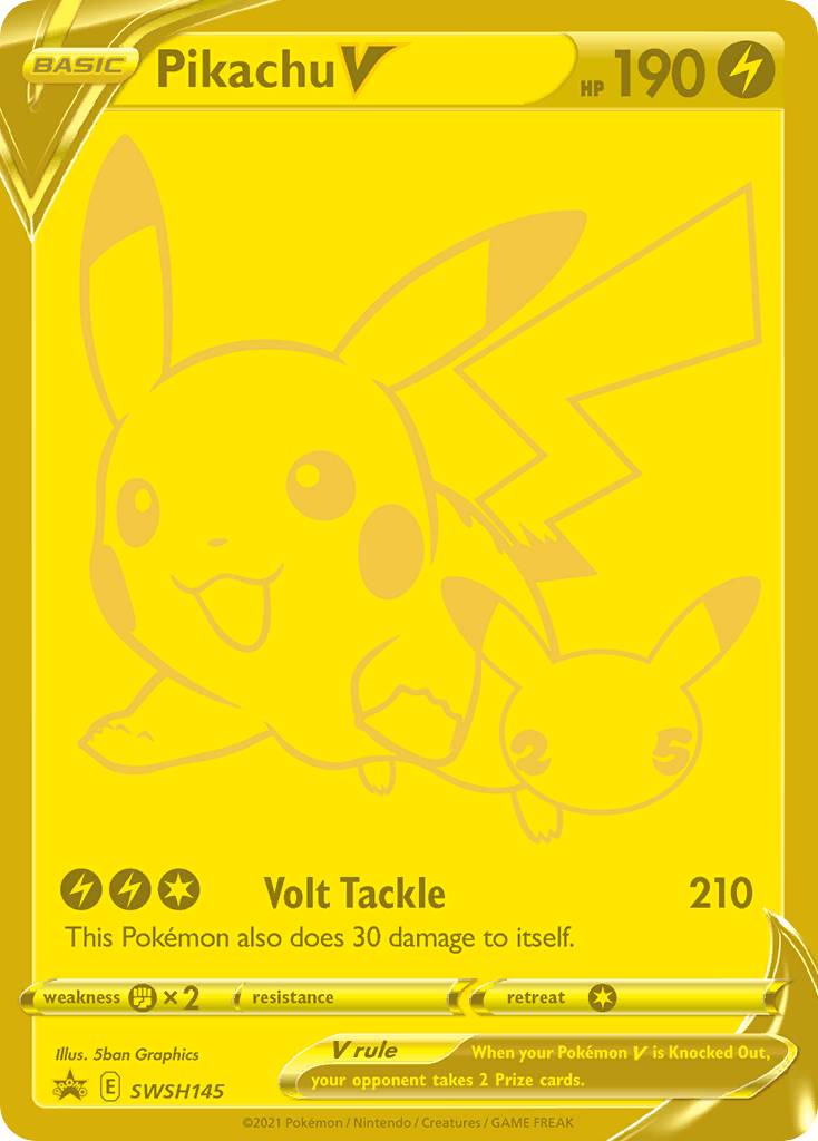 Pikachu V card