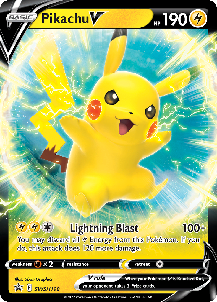 Pikachu V card