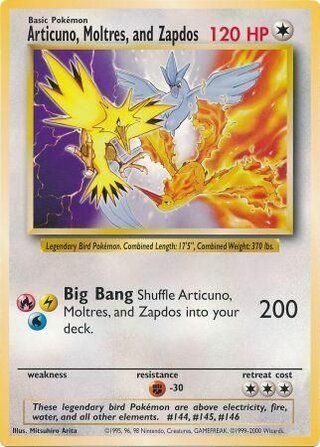 Articuno, Moltres, and Zapdos card