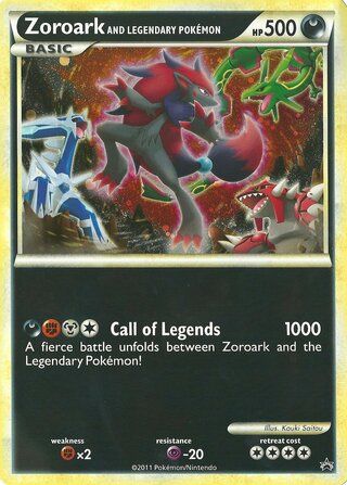 Zoroark and Legendary Pokémon card