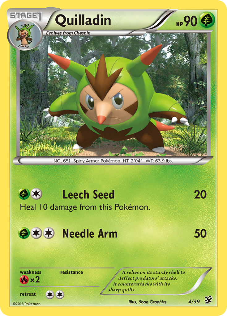 Quilladin card