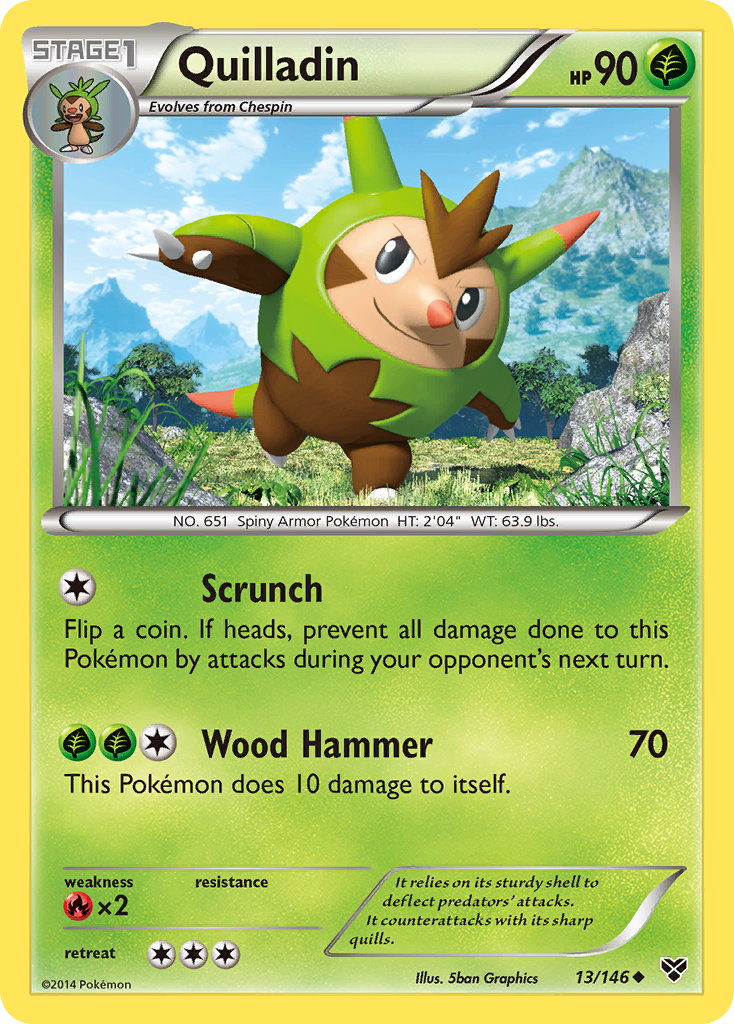 Quilladin card