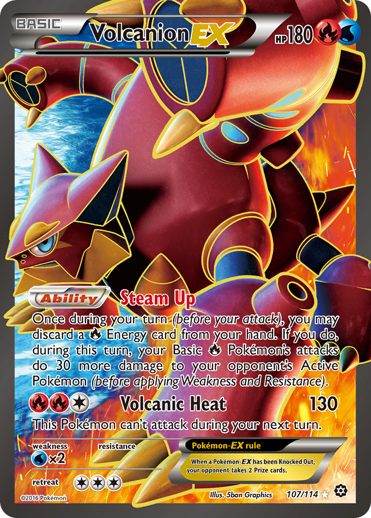 Volcanion EX card