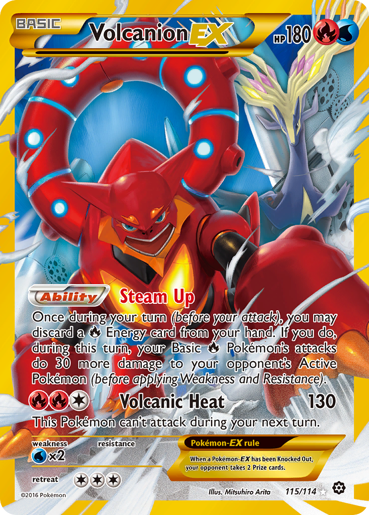 Volcanion EX card