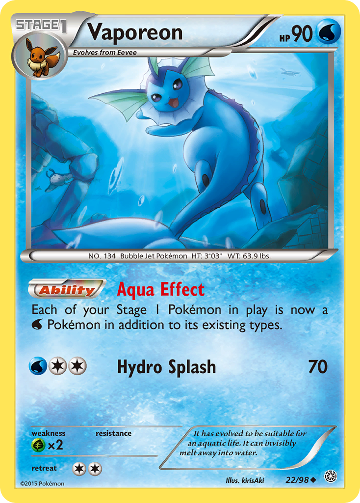 Vaporeon card