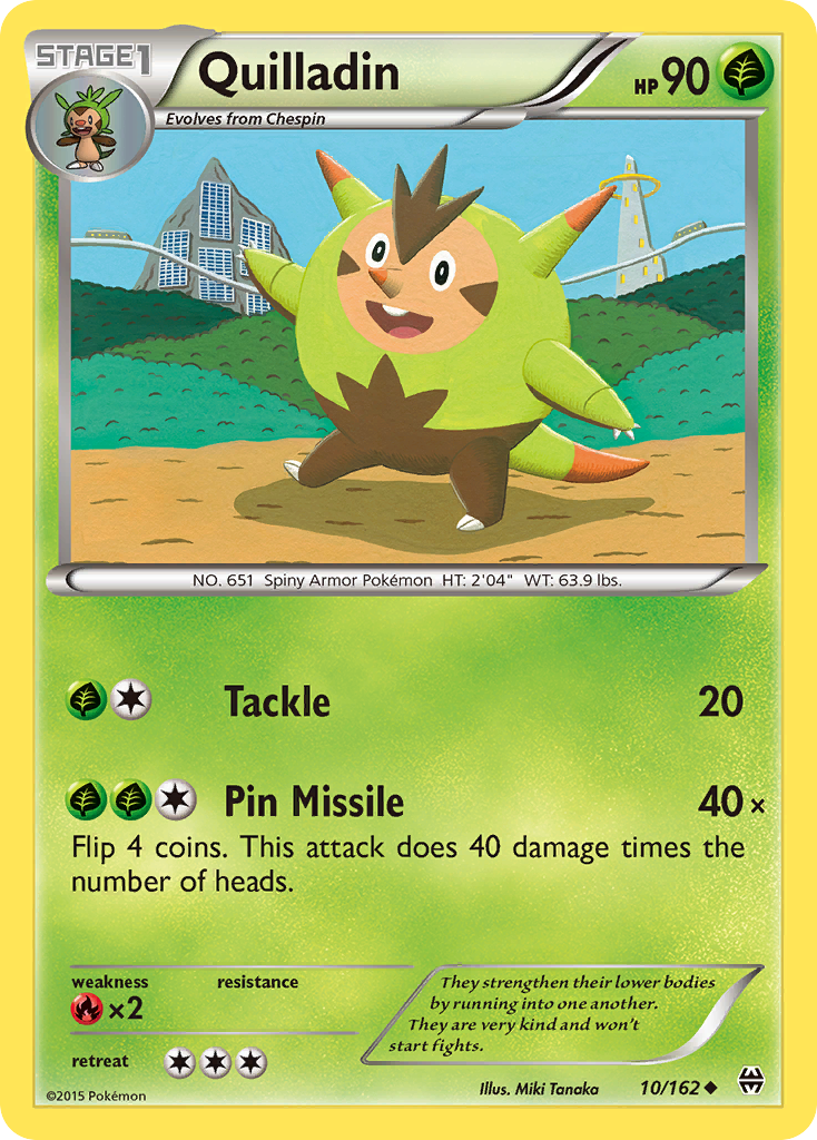 Quilladin card